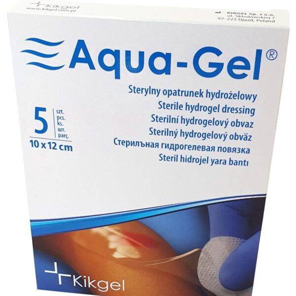 Aqua-Gel – tai tvarstis sunkiai gyjancioms zaizdoms. 12x12 cm militra