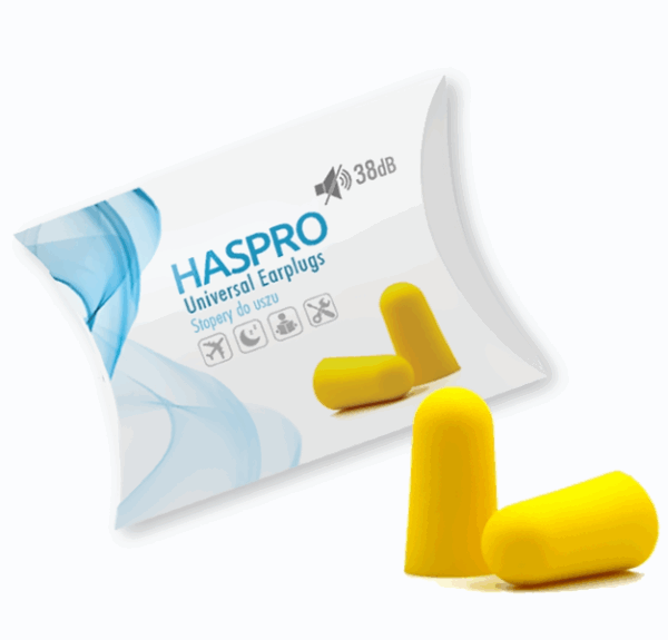 Haspro Silikoniniai Ausu Kistukai (27db) 1 Pora. Geltoni. Militra