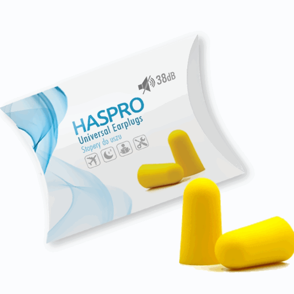 Haspro Silikoniniai Ausu Kistukai (27db) 1 Pora. Geltoni. Militra