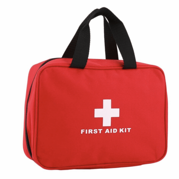 Naujos Komplektacijos Pirmosios Pagalbos Rinkinys.raudonas. minkstame krepsyje. militra1