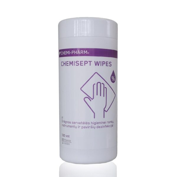 Serveteles Instrumentu Ir Pavirsiu Dezinfekcijai 100 Vnt. Chemisept Wipes